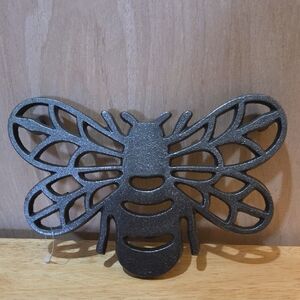 Black Decorative Bee Wall Hook - Metal Home Wall Decor